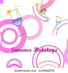 cocktail summer holiday vector background