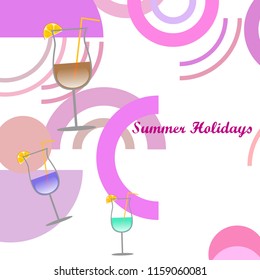 cocktail summer holiday vector background
