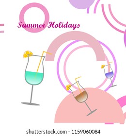 cocktail summer holiday vector background