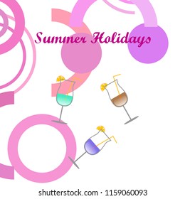 cocktail summer holiday vector background