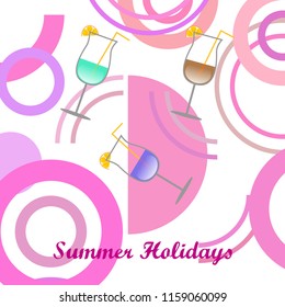 cocktail summer holiday vector background