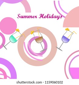 cocktail summer holiday vector background cocktail summer holiday vector background