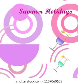 cocktail summer holiday vector background