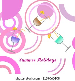 cocktail summer holiday vector background
