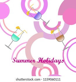 cocktail summer holiday vector background