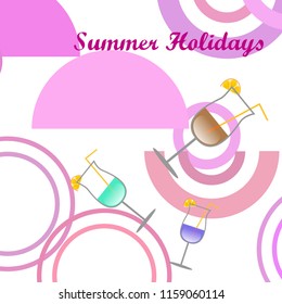 cocktail summer holiday vector background