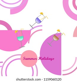 cocktail summer holiday vector background