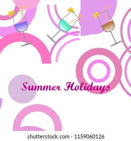 cocktail summer holiday vector background