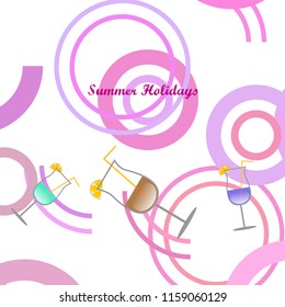 cocktail summer holiday vector background