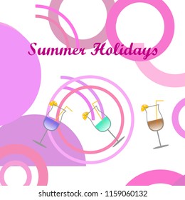 cocktail summer holiday vector background