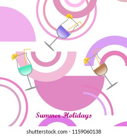 cocktail summer holiday vector background