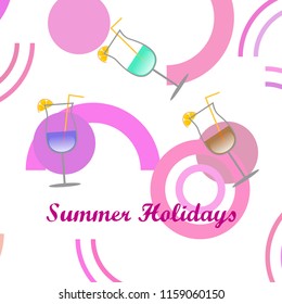 cocktail summer holiday vector background