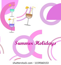 cocktail summer holiday vector background