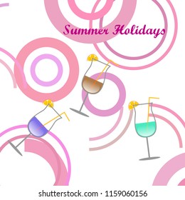cocktail summer holiday vector background