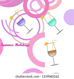 cocktail summer holiday vector background