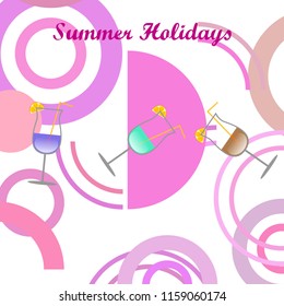 cocktail summer holiday vector background