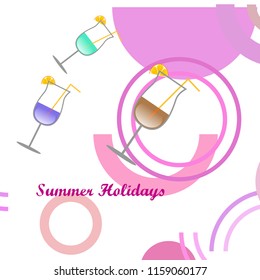cocktail summer holiday vector background
