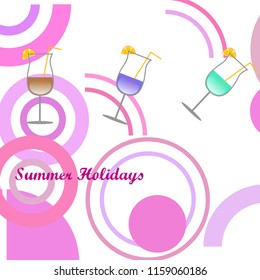cocktail summer holiday vector background