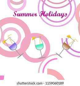 cocktail summer holiday vector background