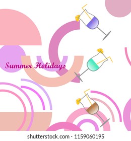 cocktail summer holiday vector background