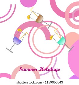 cocktail summer holiday vector background