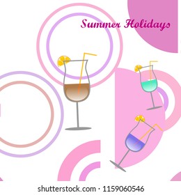 cocktail summer holiday vector background