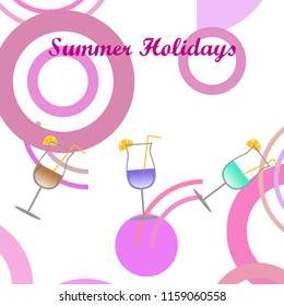 cocktail summer holiday vector background