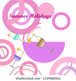 cocktail summer holiday vector background