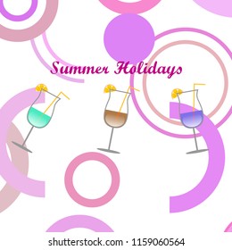 cocktail summer holiday vector background