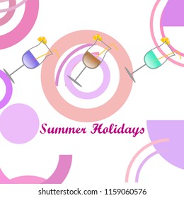 cocktail summer holiday vector background