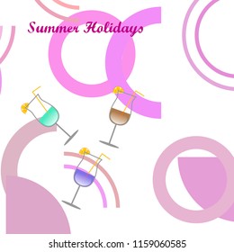 cocktail summer holiday vector background