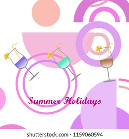cocktail summer holiday vector background