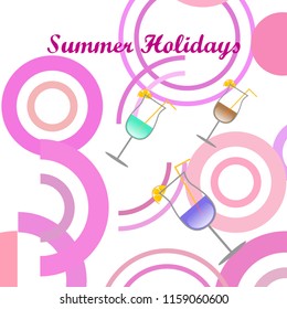 cocktail summer holiday vector background