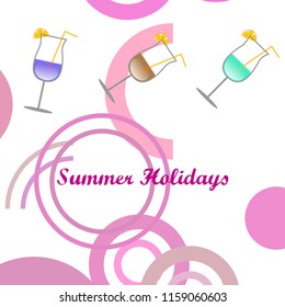 cocktail summer holiday vector background