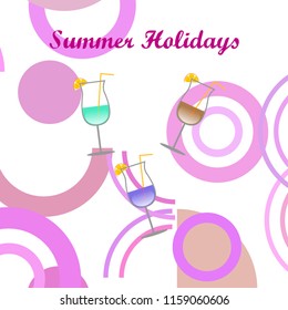 cocktail summer holiday vector background