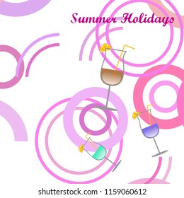 cocktail summer holiday vector background