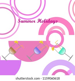 cocktail summer holiday vector background
