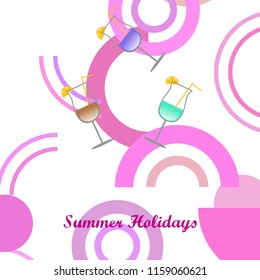 cocktail summer holiday vector background