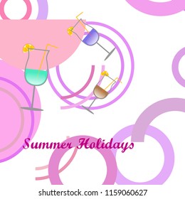 cocktail summer holiday vector background