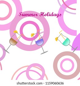 cocktail summer holiday vector background