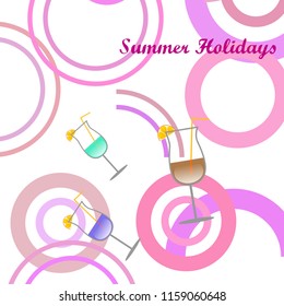 cocktail summer holiday vector background