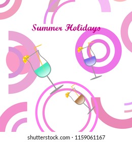 cocktail summer holiday vector background