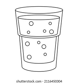 Cocktail. Summer lemonade. Coloring. Coloring book for children. Summer coloring.