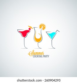 cocktail summer party menu background