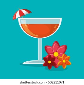 Cocktail of summer and vacation design