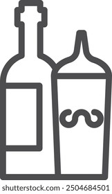 Cocktailwerkzeuge. Barmen Shaker Tool auf Weiß