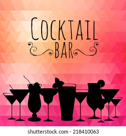 Cocktail triangle background