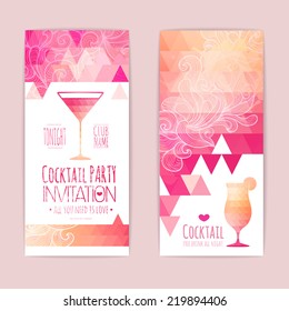 Cocktail triangle background