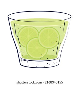 Cocktail Tropical Drink Icon Isolated