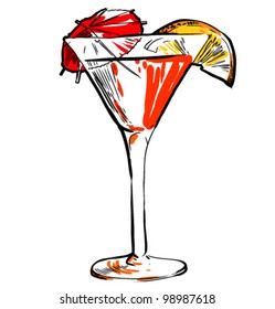 cocktail with umbrella